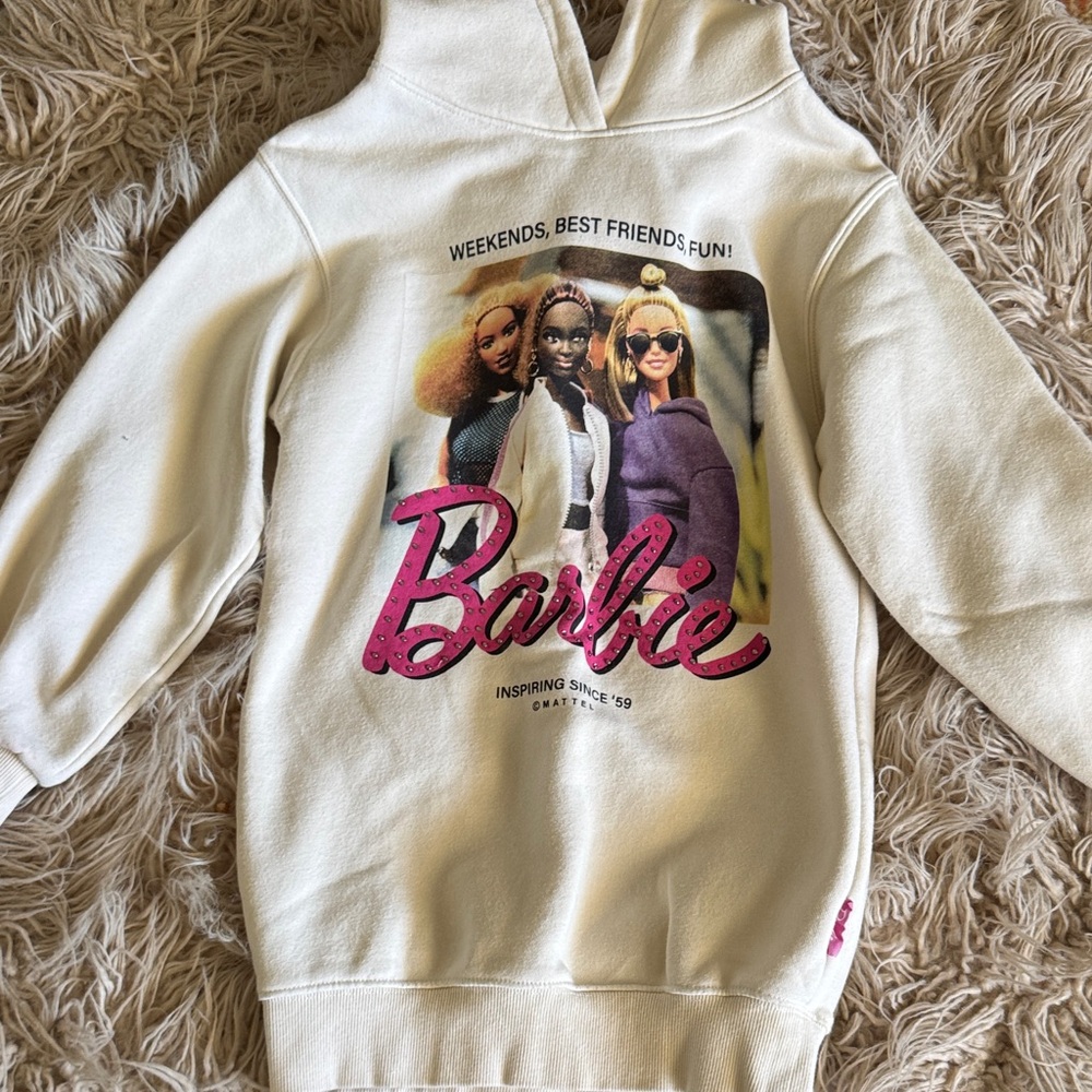 Zara Barbie Kids hooded sweater dress